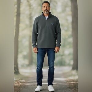 L.L. Bean Men’s Lakewashed Double-Knit Quarter Zip Pullover Item ID 520811 NWOT
